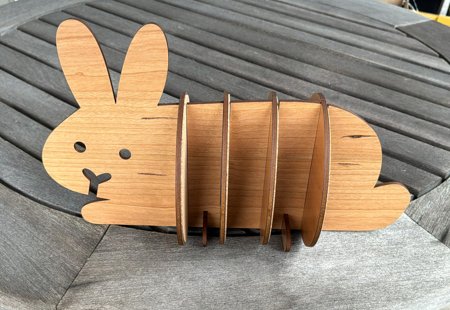 Bunny Wooden Set of 4 Coasters with Cork Bottoms