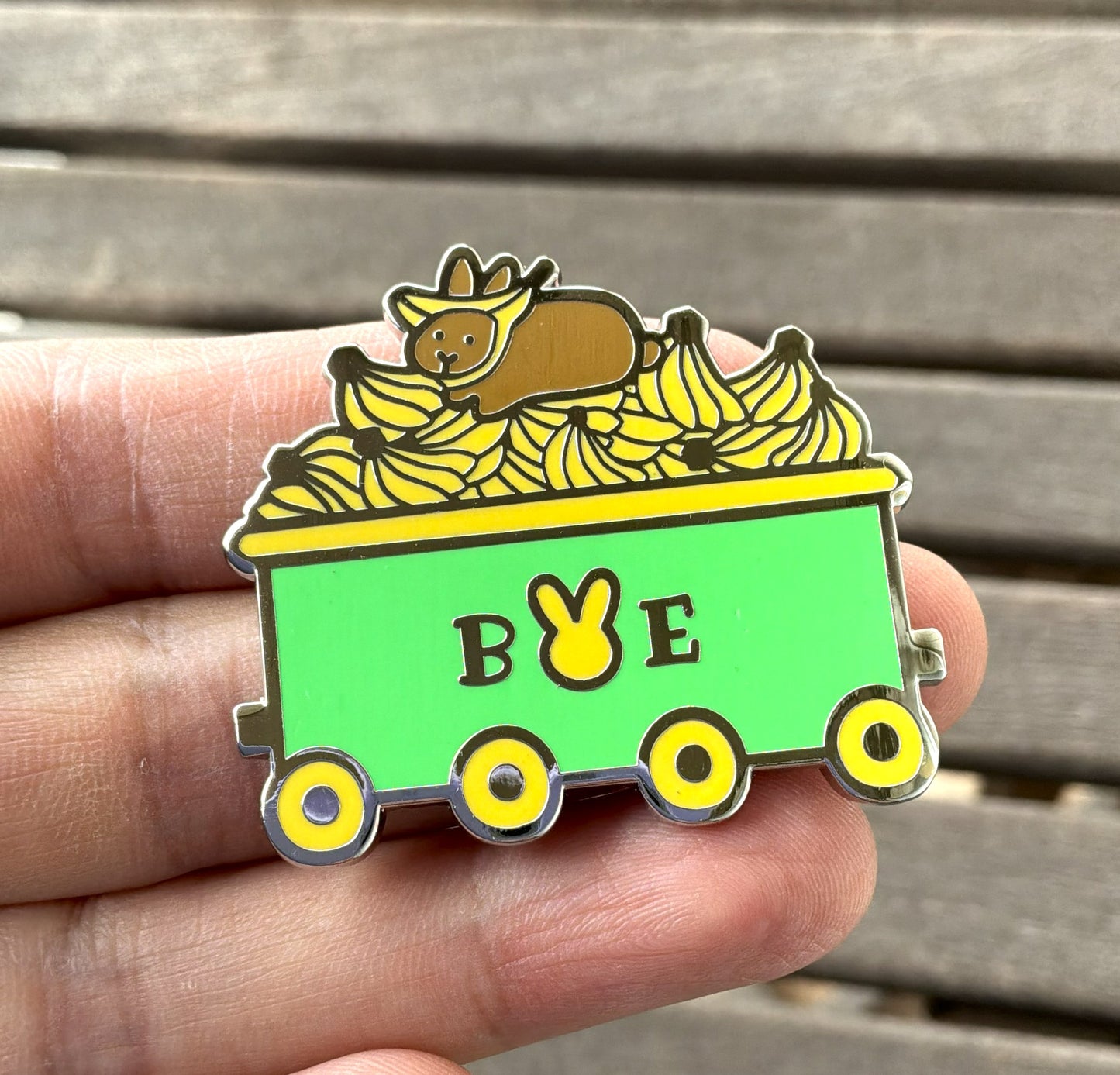 Train Bunny Pins