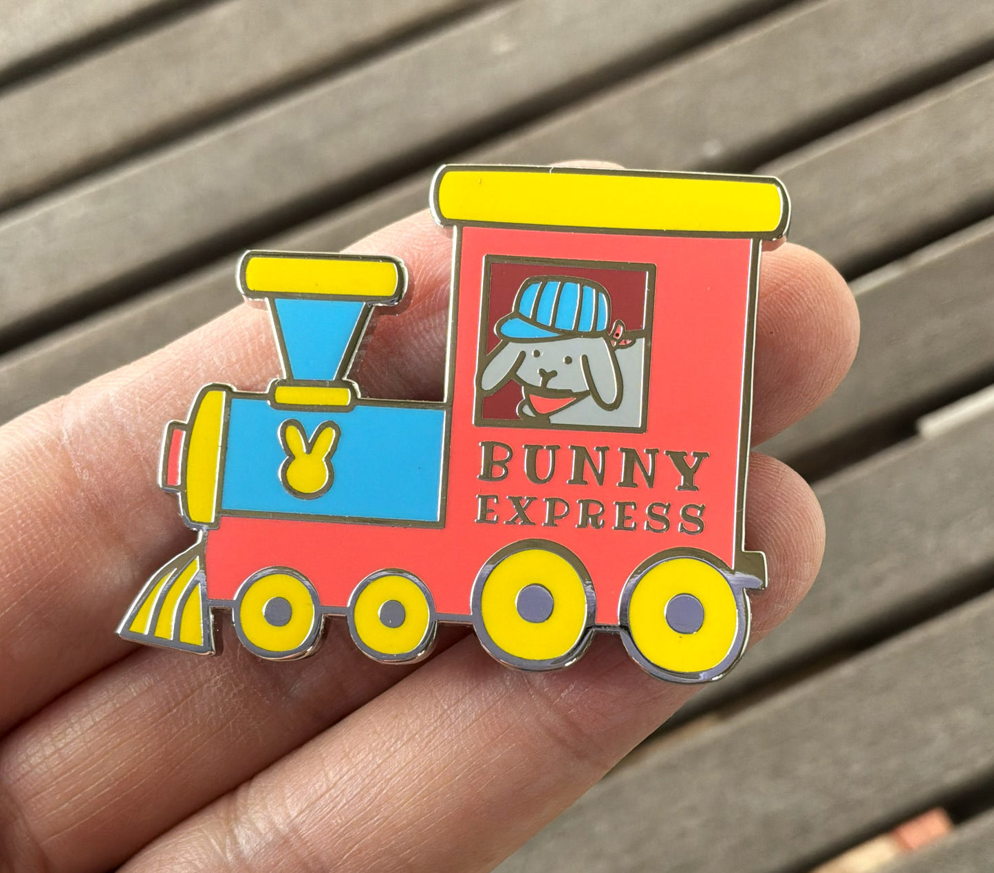 Train Bunny Pins