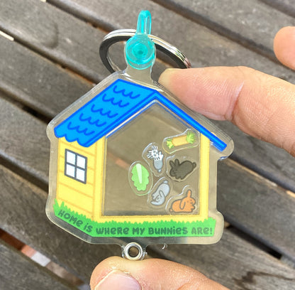Bunny Shaker Acrylic Keychain 2.5"