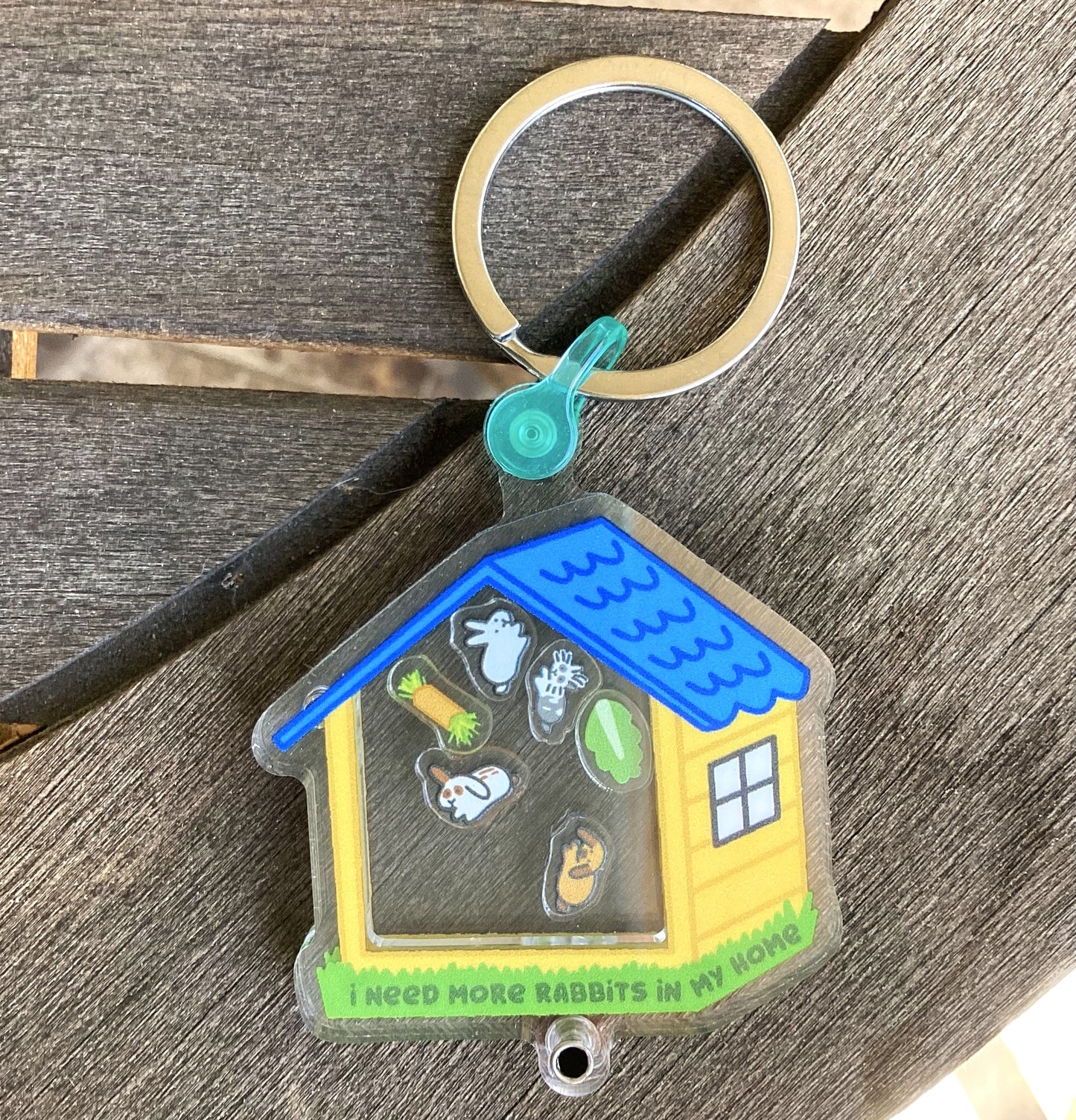 Bunny Shaker Acrylic Keychain 2.5"