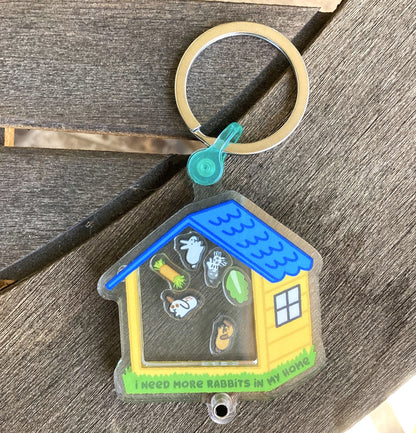 Bunny Shaker Acrylic Keychain 2.5"