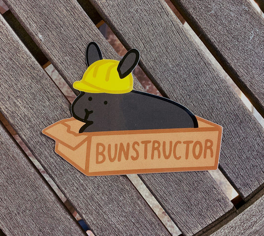 Bunstructor Bunny Sticker