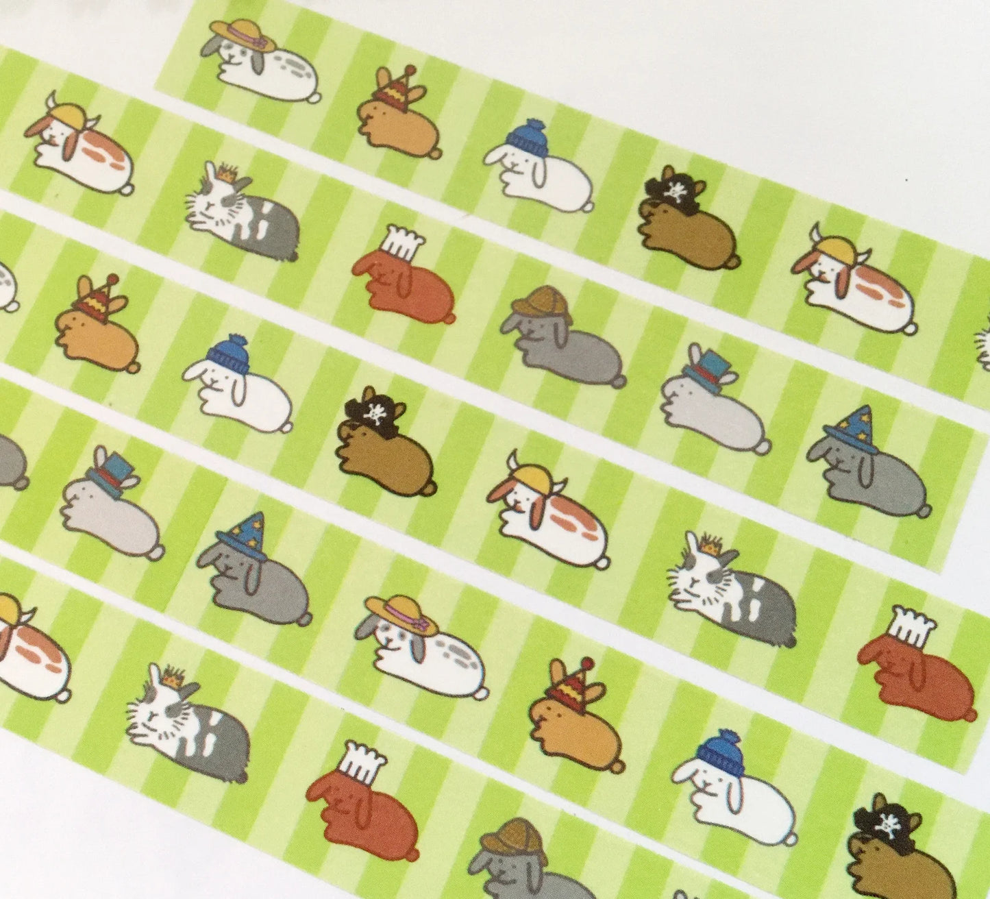 Bunnies with Hats Volume 1 Washi Tape 15mm x 10m