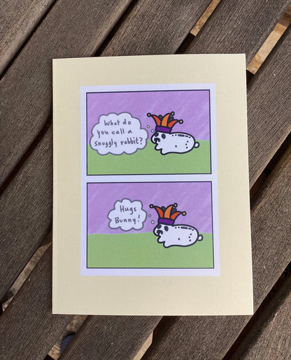 Hugs Bunny Comic Card