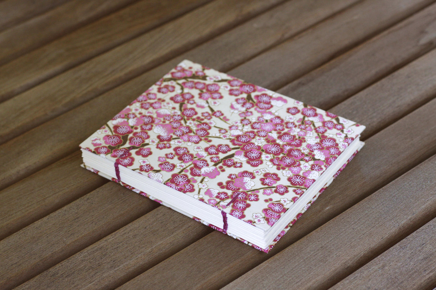 Magenta Cherry Blossoms Handmade Journal