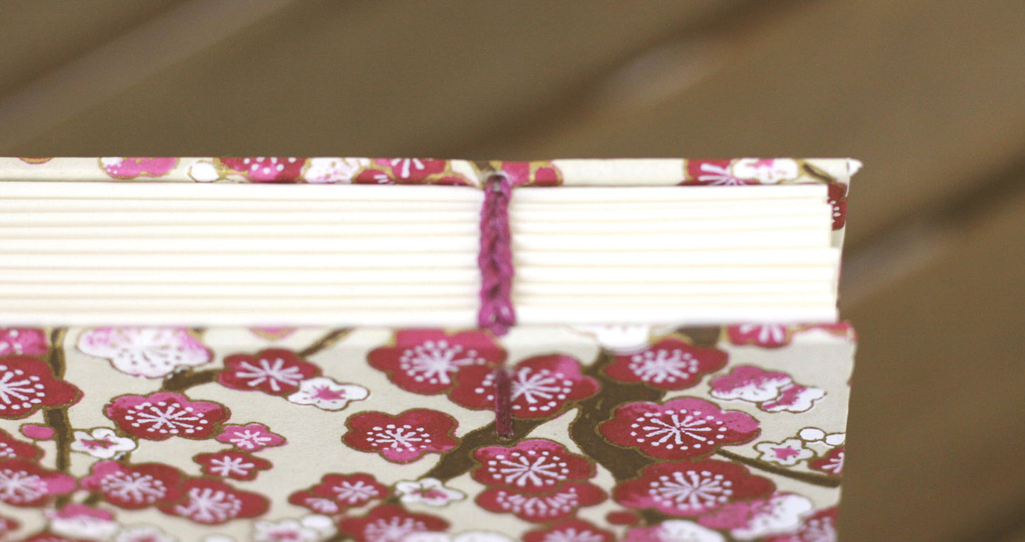 Magenta Cherry Blossoms Handmade Journal