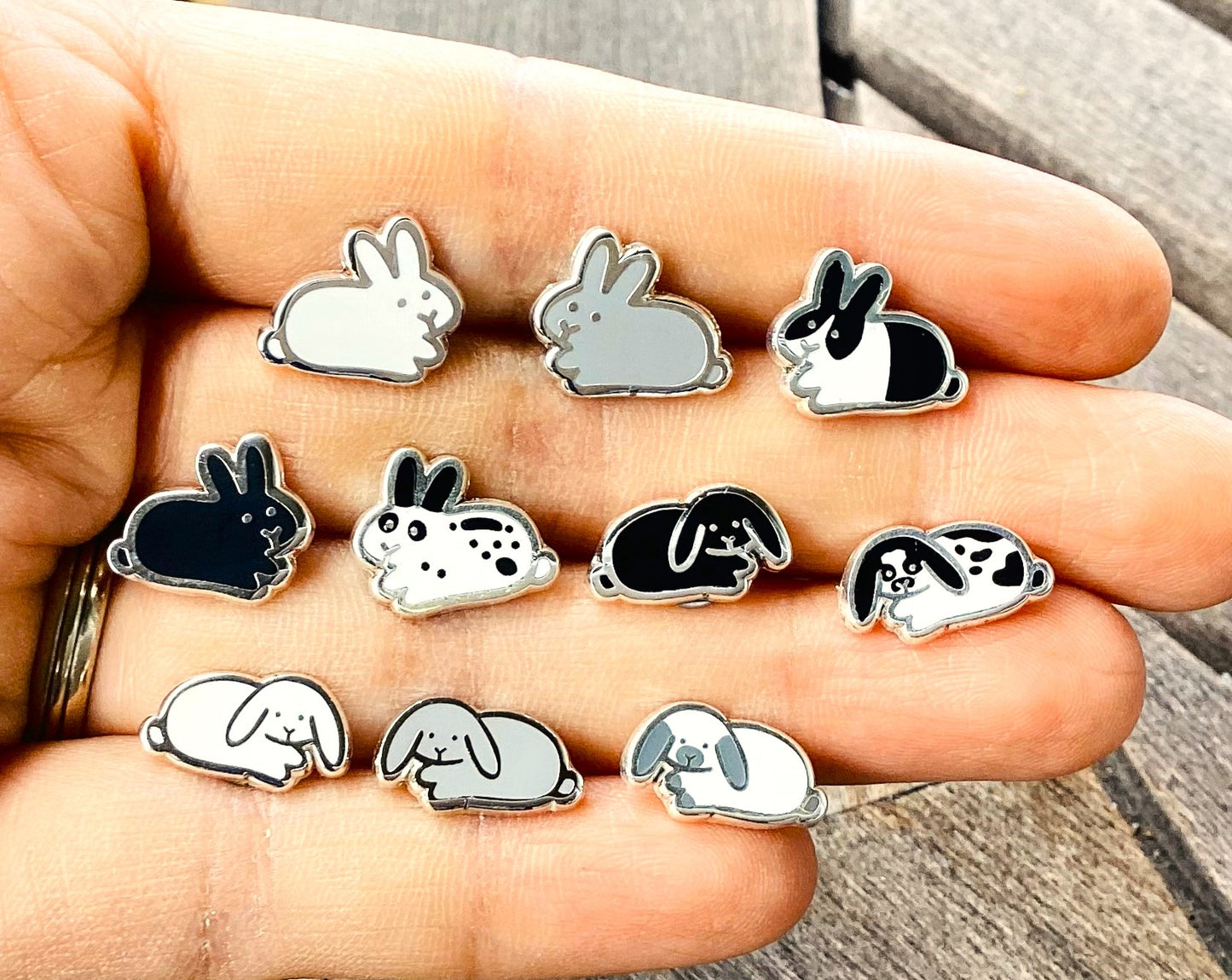 Mix & Match Bunny Stud Earrings (One Pair)