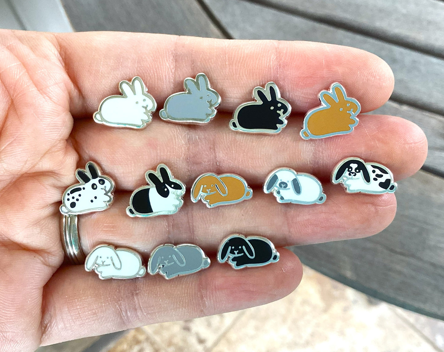 Mix & Match Bunny Stud Earrings (One Pair)