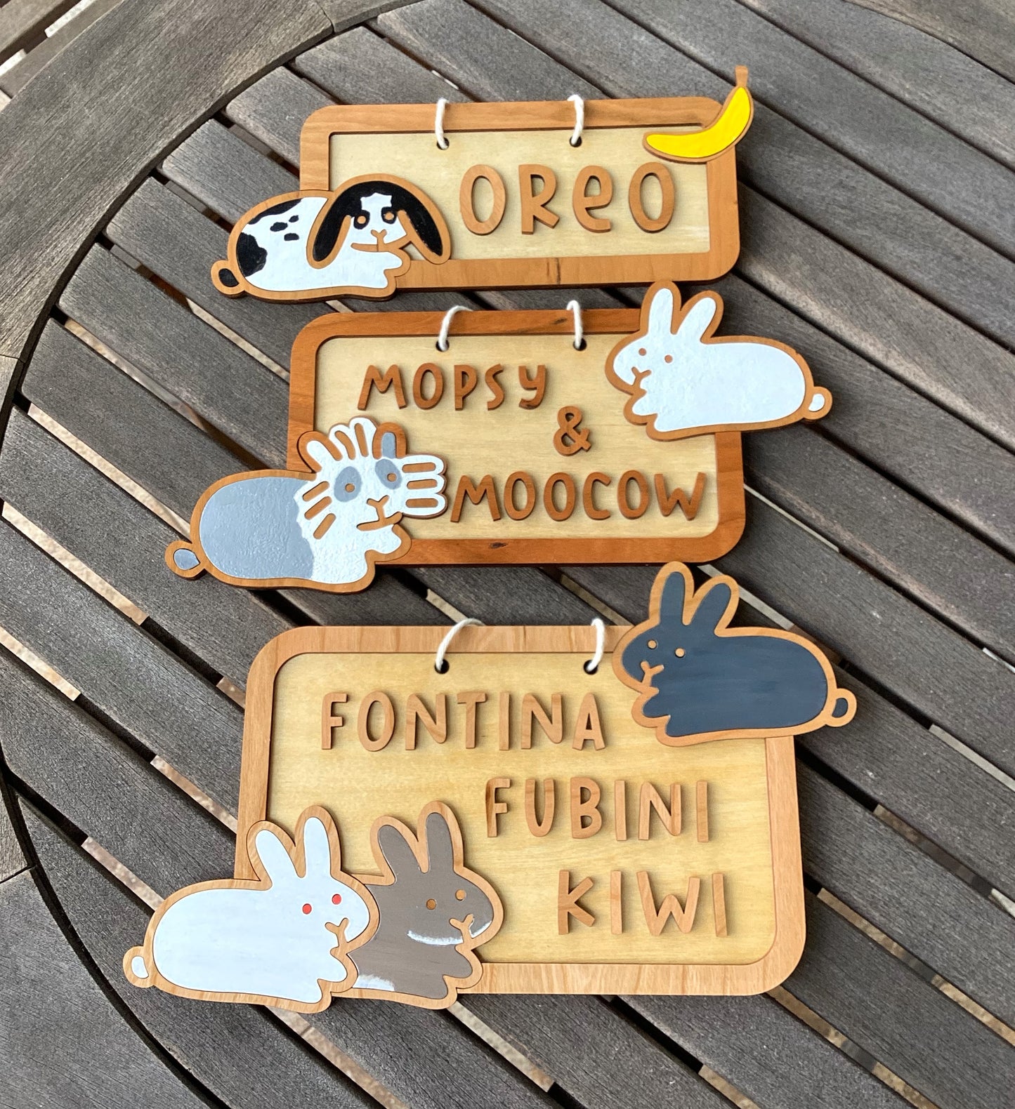 one bunny sign two bunny sign and three bunny sign