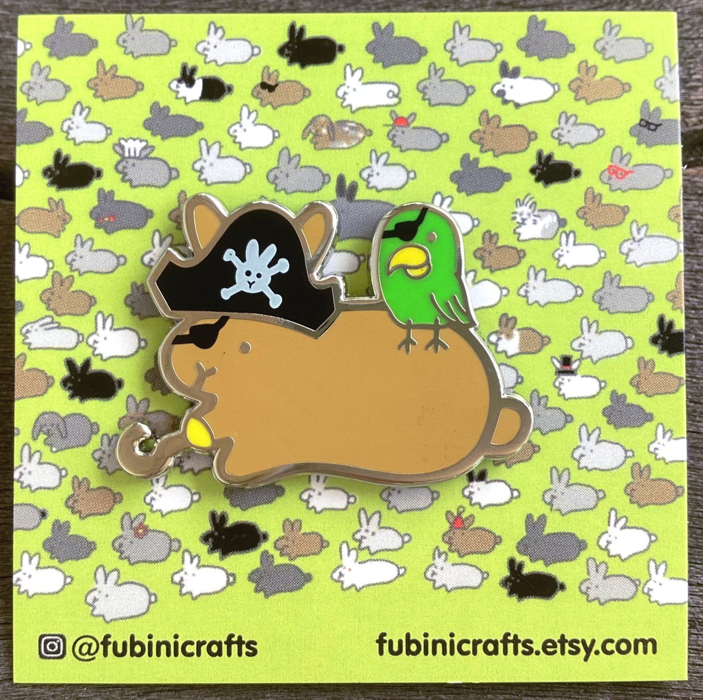 Pirate Bunny Pin