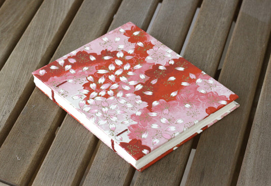 Pink & Red Cherry Blossom Petals Journal