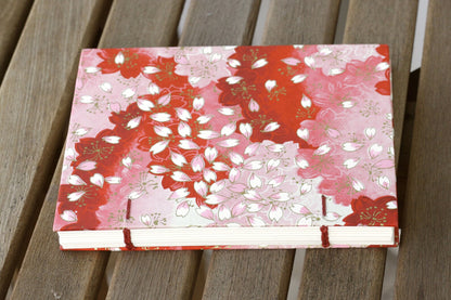 Pink & Red Cherry Blossom Petals Journal