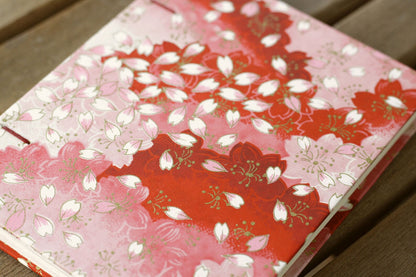 Pink & Red Cherry Blossom Petals Journal