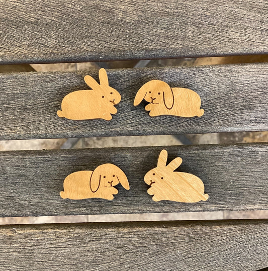 Small Bunny Magnets (Set of 4)