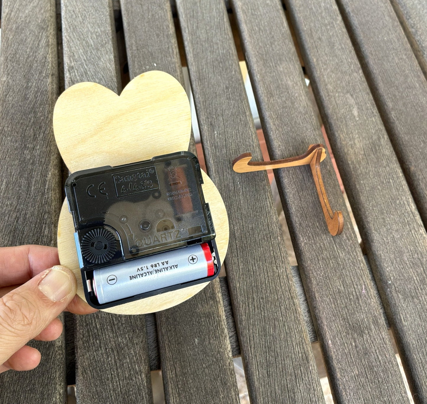 Small Desk Clock - Snack O Clock Bunny Clock with Stand