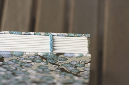 Teal Cherry Blossoms Handmade Journal