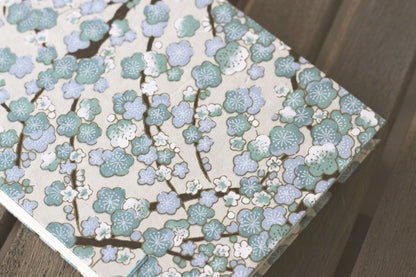 Teal Cherry Blossoms Handmade Journal