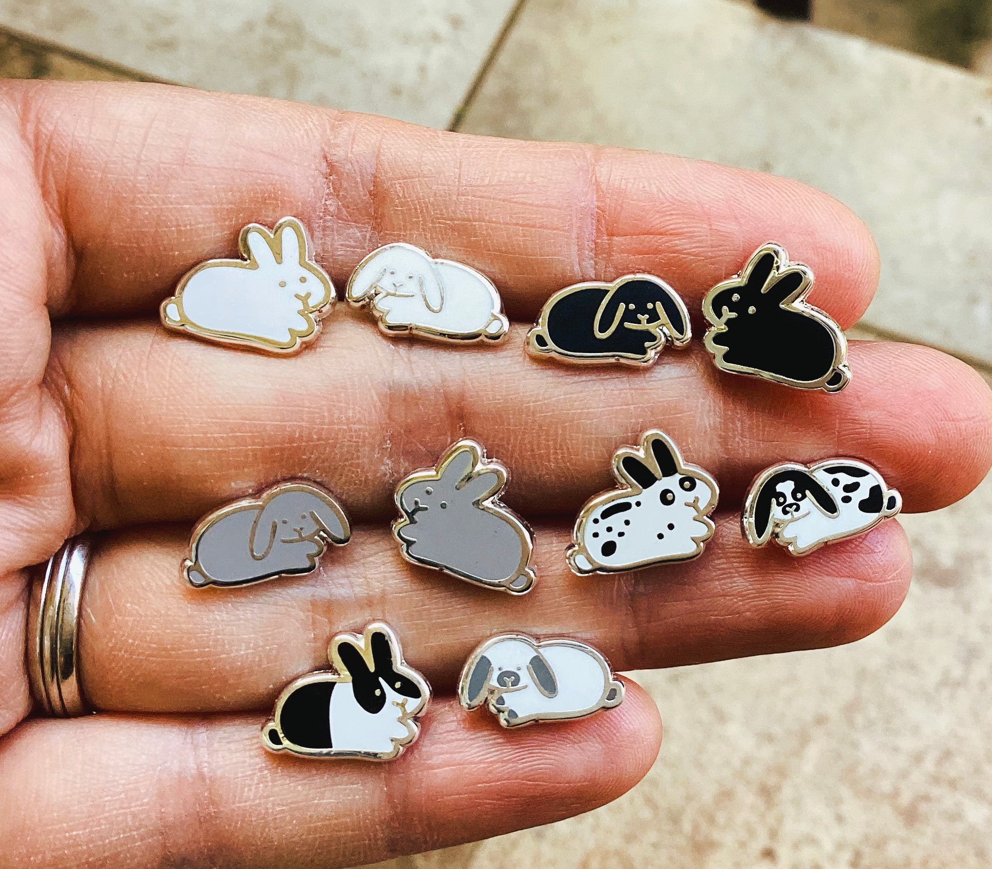 ten bunny stud earrings options