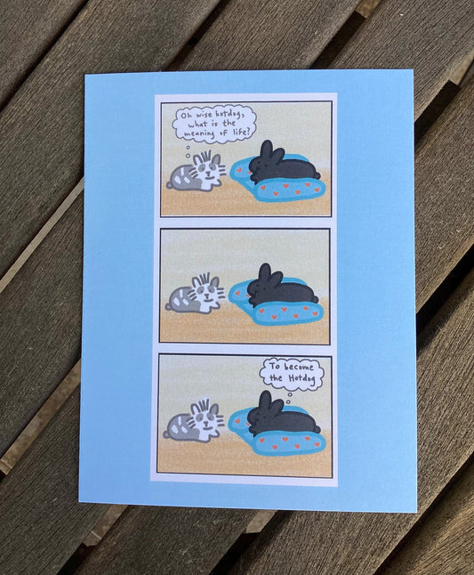 Bunny Comic Wise Hot Dog Card