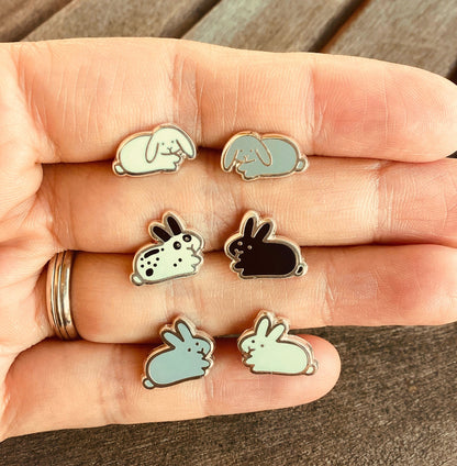 bunny stud earrings