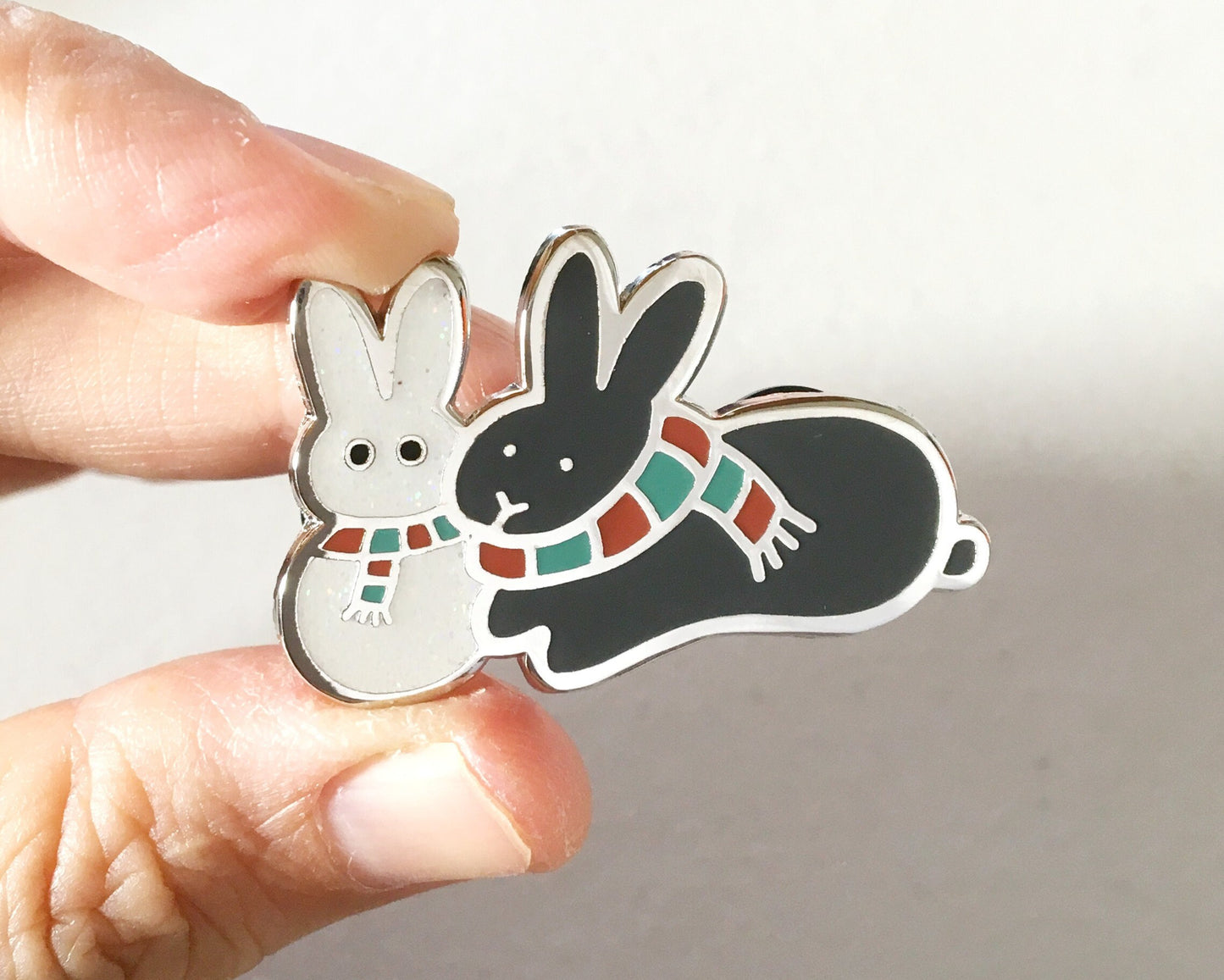 Winter Rabbit Pin