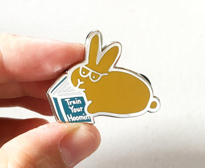 Book Bunny Pin (How to Train Your Hoomin)