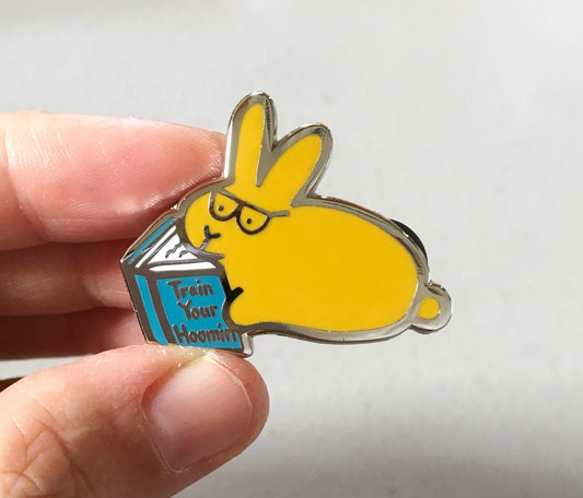 Book Bunny Pin (How to Train Your Hoomin)