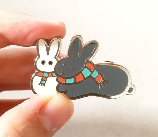Winter Rabbit Pin