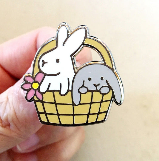 Basket of Bunnies Easter Pin