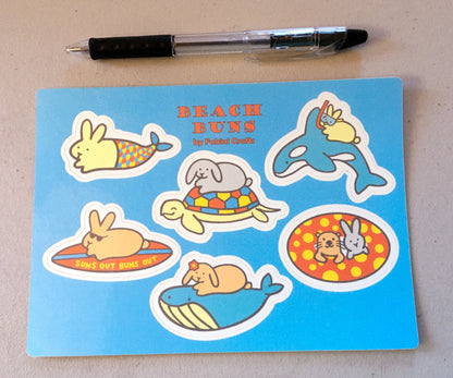 Beach Buns Sticker Sheet