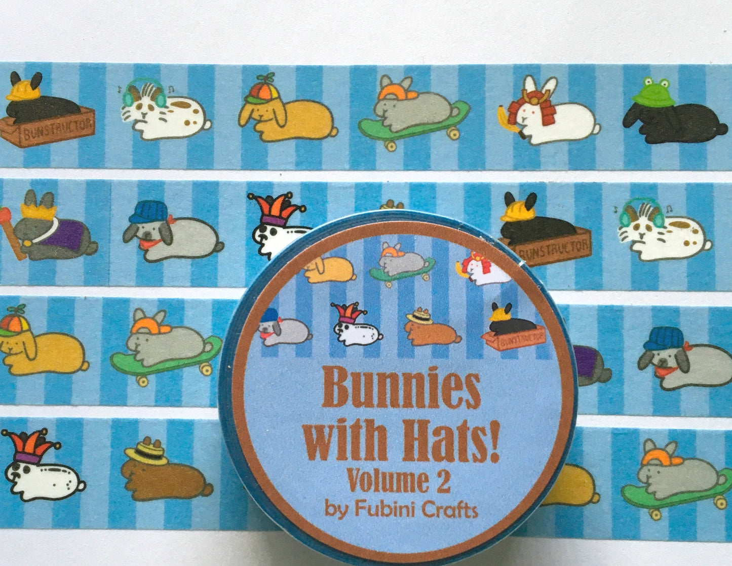 Bunnies with Hats Volume 2 Washi Tape 15mm x 10m