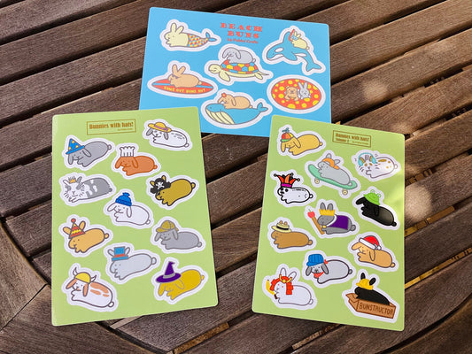 BUNDLE Three Sticker Sheets 5"x7"